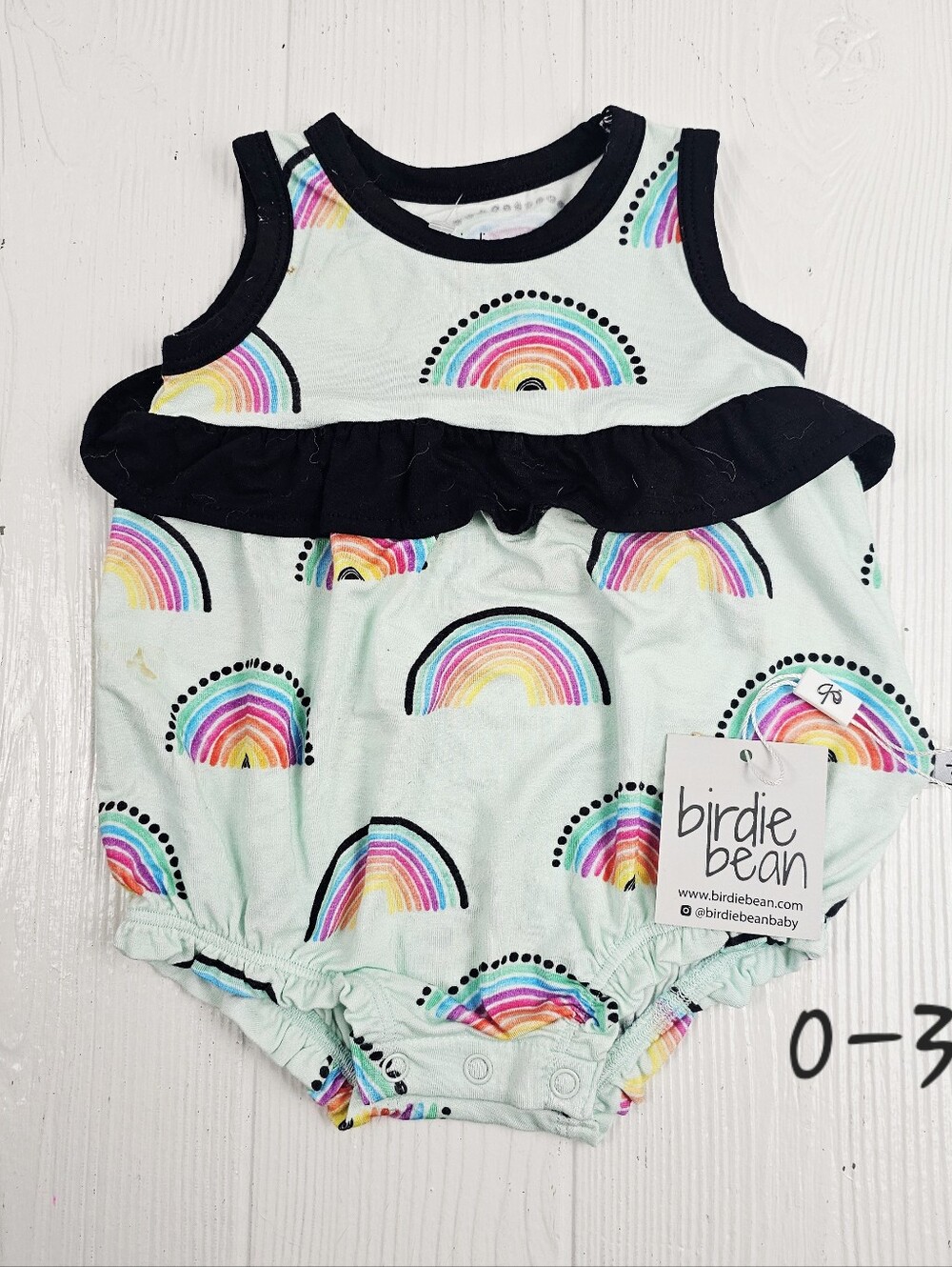 Birdie Bean Bamboo Rainbow Bubble Romper